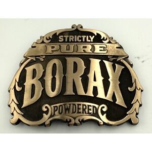 Powdered Borax Strictly Pure Soap Co. Vintage Award design Medals Belt Buckle